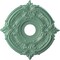 Ekena Millwork Attica PVC Medallion (Canopies up to 5 5/8"), 16"OD x 3 1/2"ID x 1"P, Metallic Sea Mist CMP16ATFSM - alternate 1